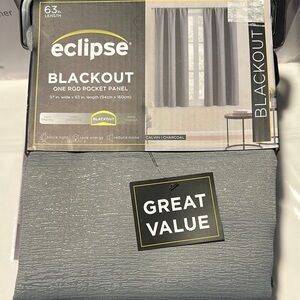 Eclipse Gray Blackout Curtains 63”